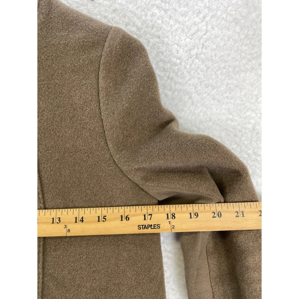 BCBGMAXAZRIA Asymmetric Zip Moto Jacket Womens XXS Brown Wool Blend Coat
